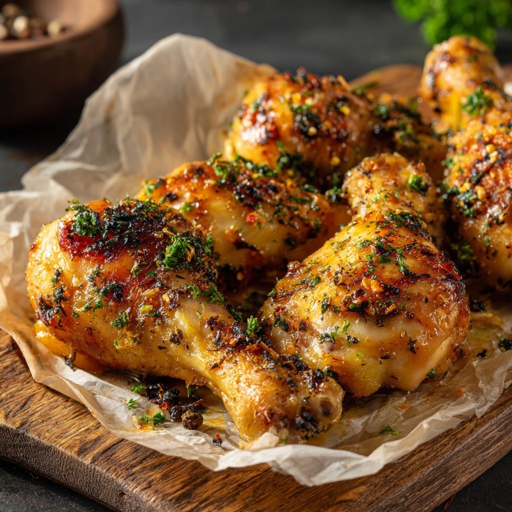 Garlic Roasted Chicken Drumsticks