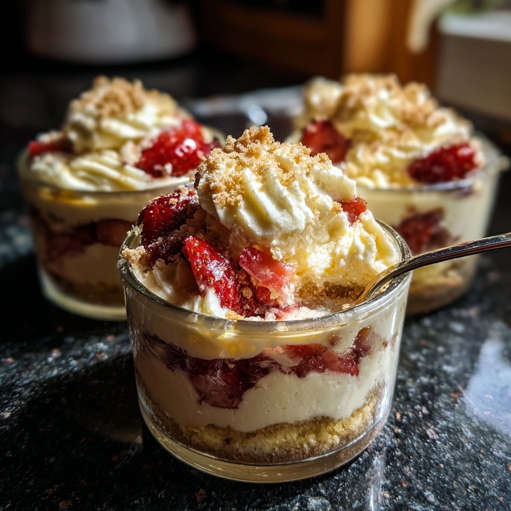 Strawberry Tiramisu Cups