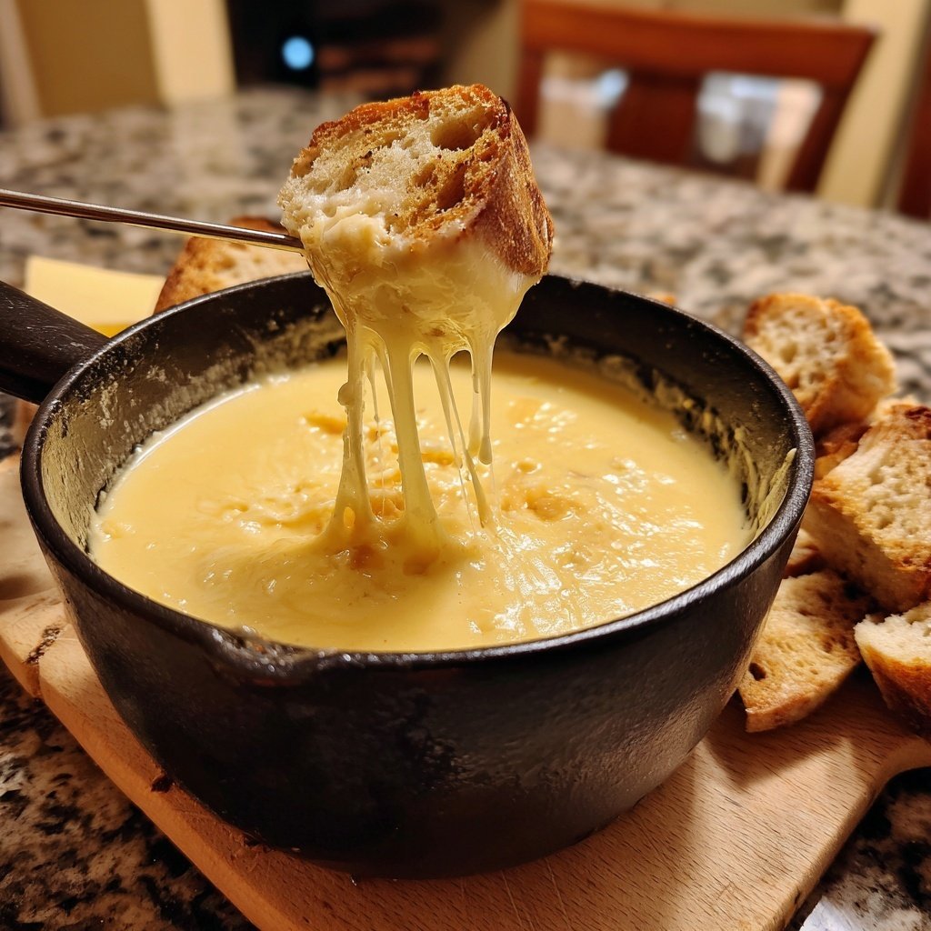 Fondue with Gruyere and Emmental