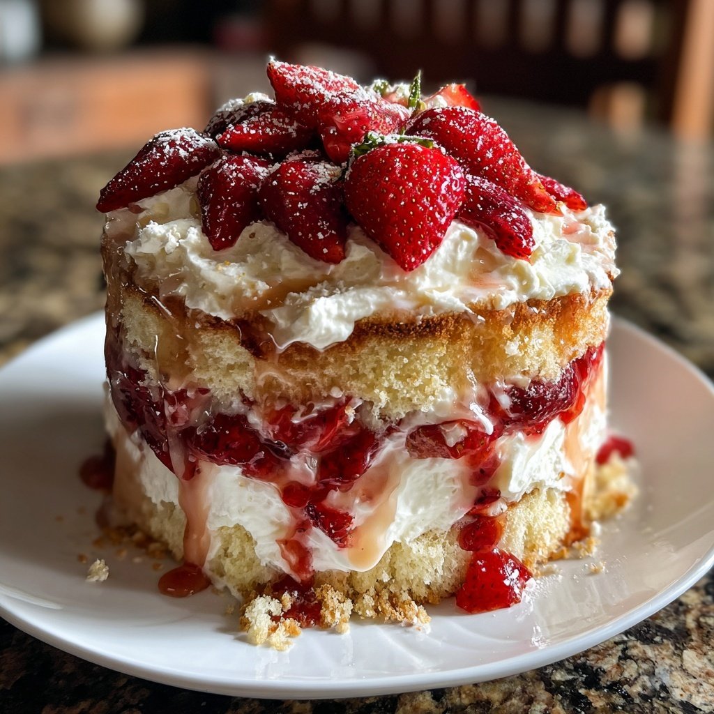 Strawberry Shortcake Cream Trifle
