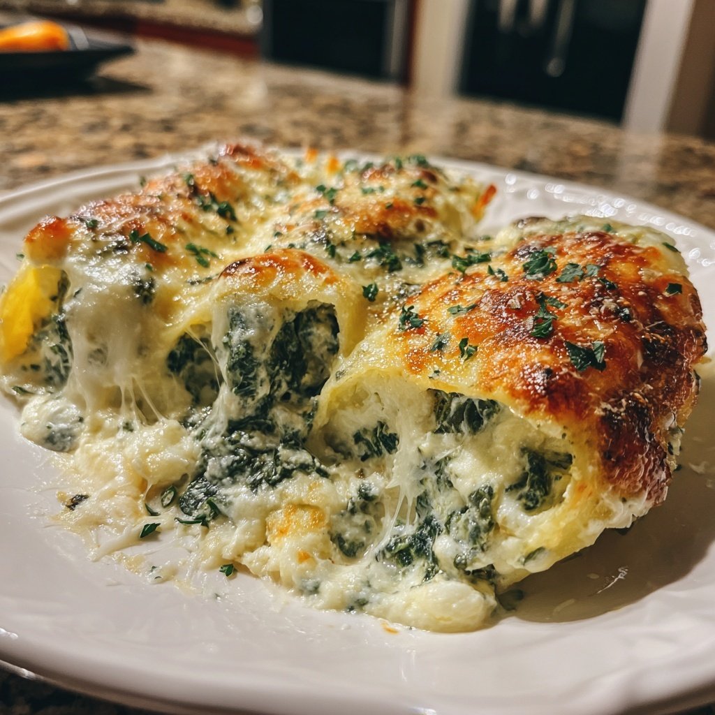Creamy Spinach Cannelloni