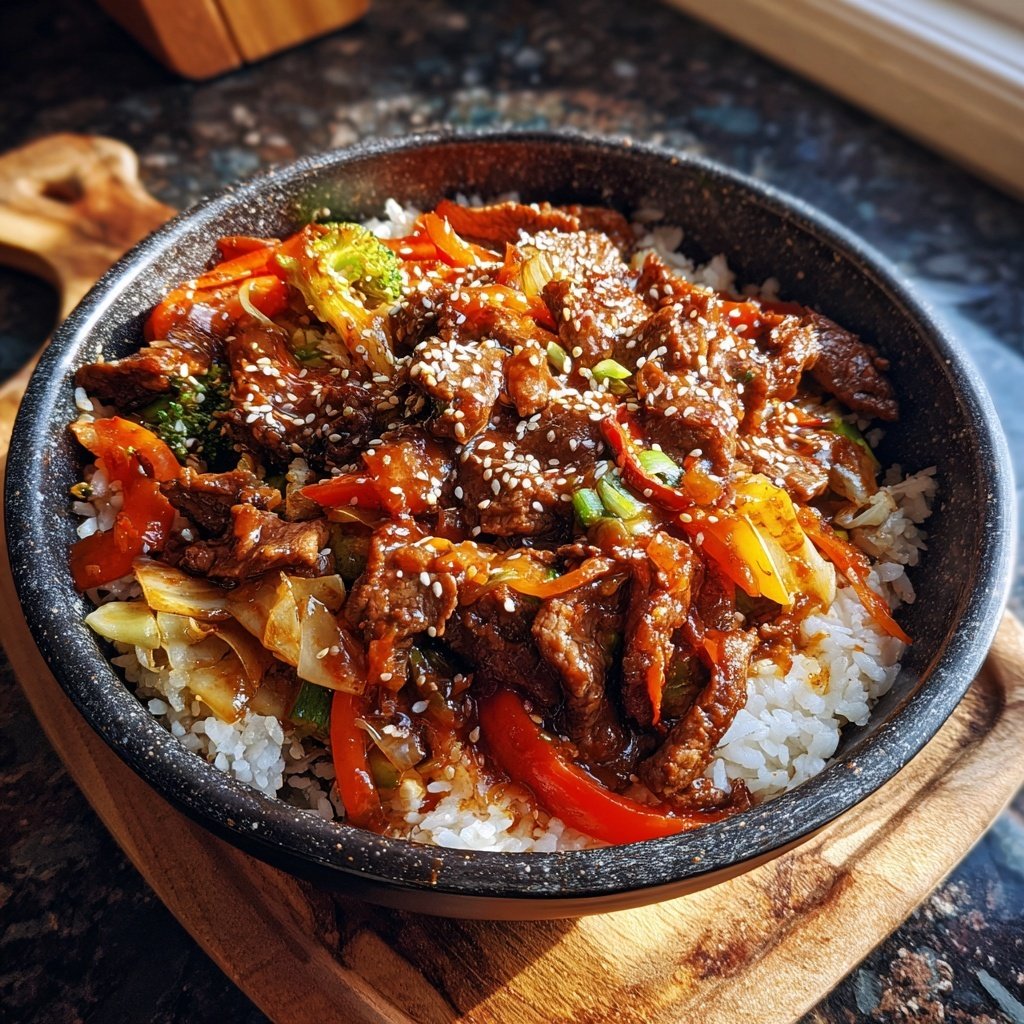Ground Beef Bulgogi Bowls