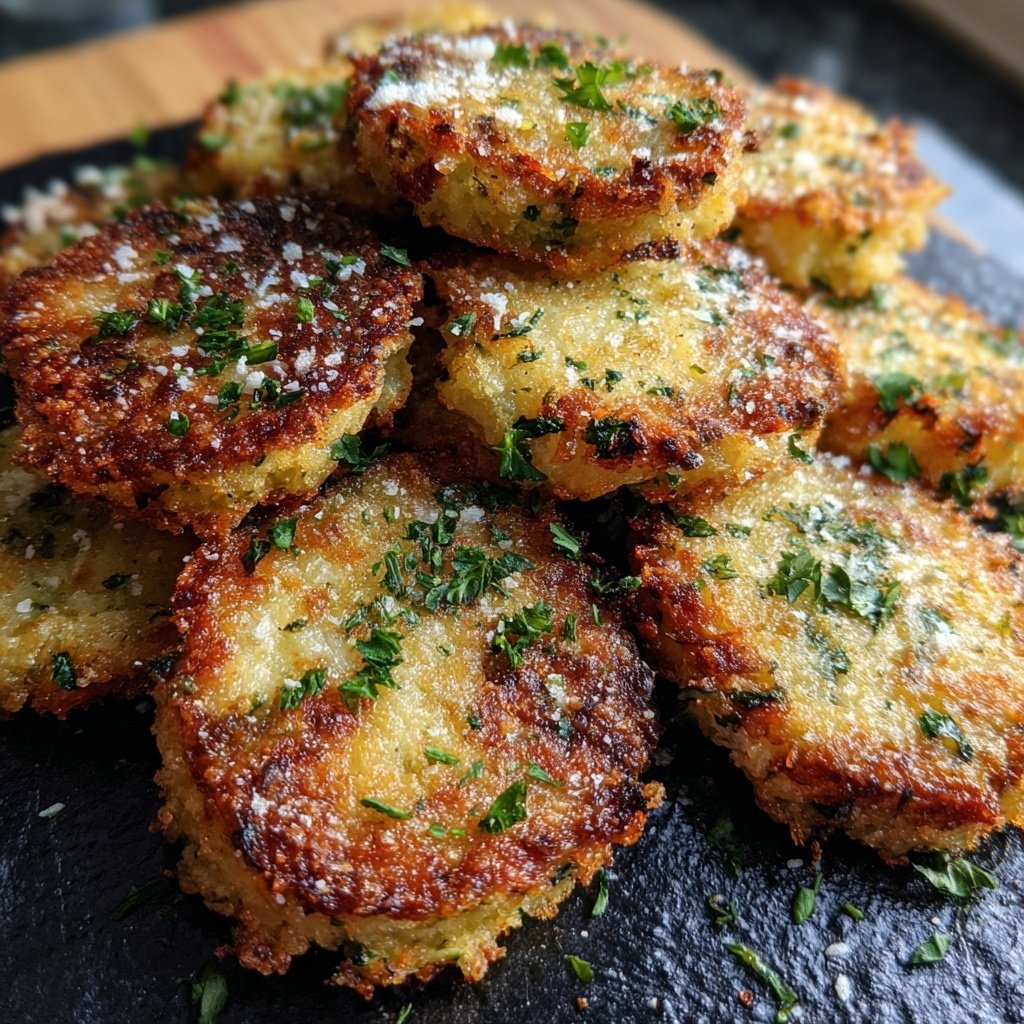 Crispy Zucchini Parmesan Coins