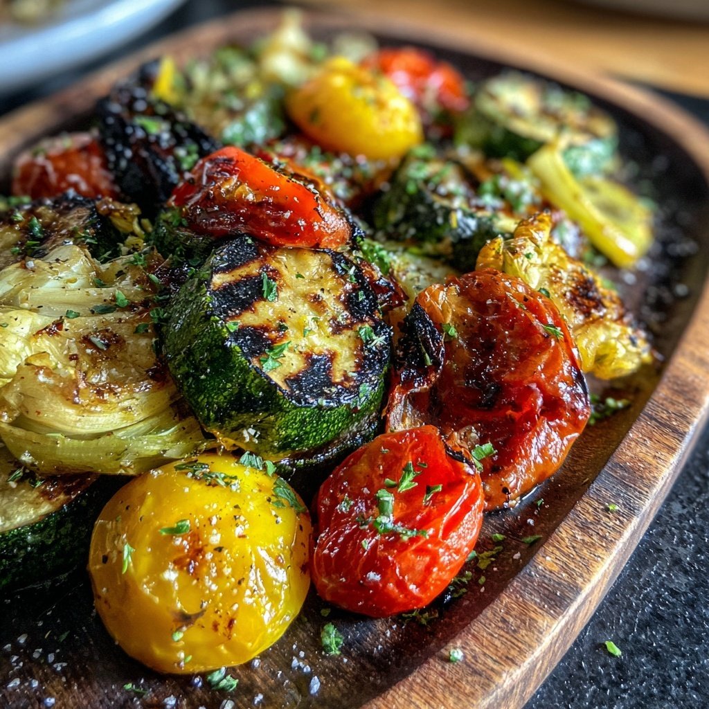 Healthy Dinner Grilled Veggie Plate