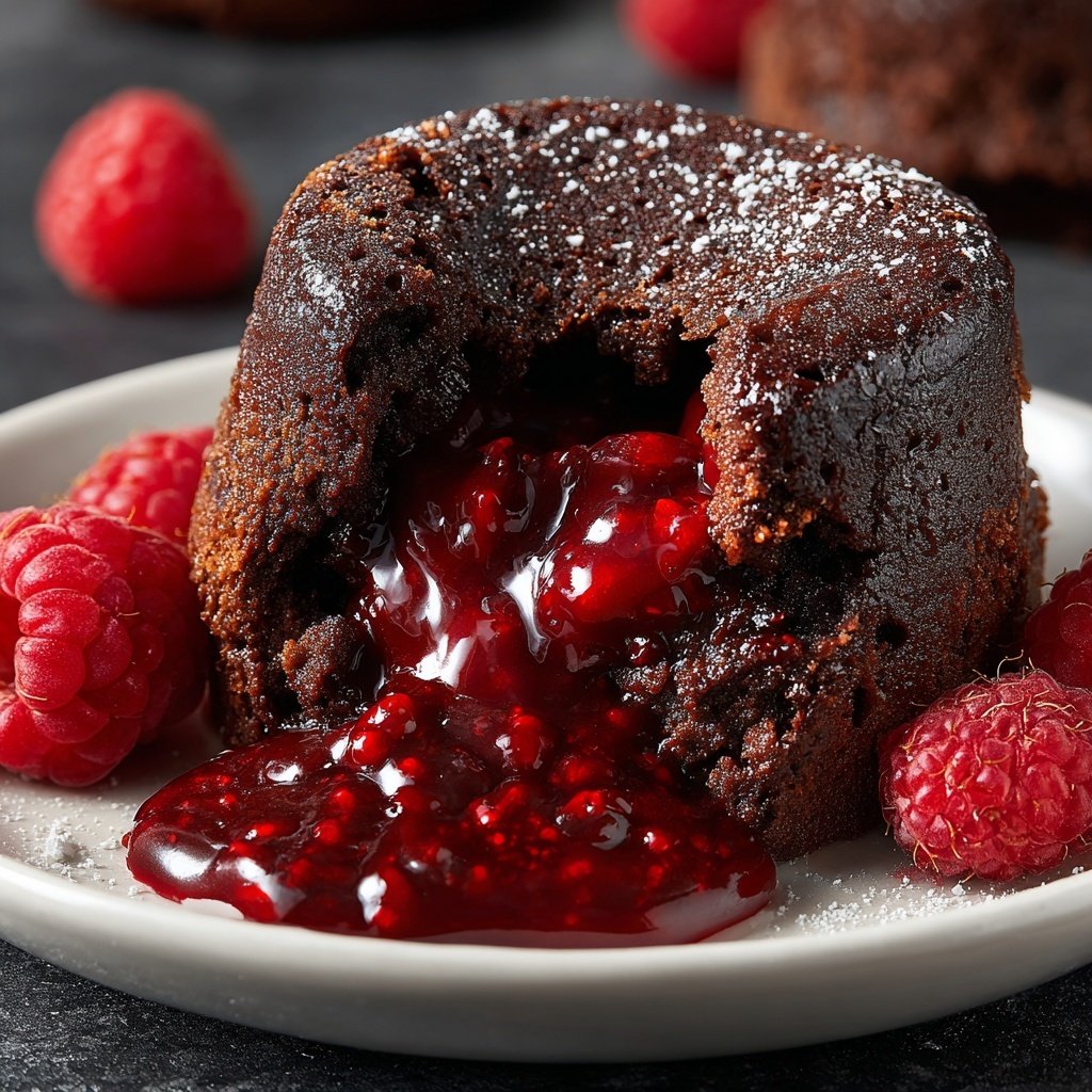 Chocolate Raspberry Lava Cakes