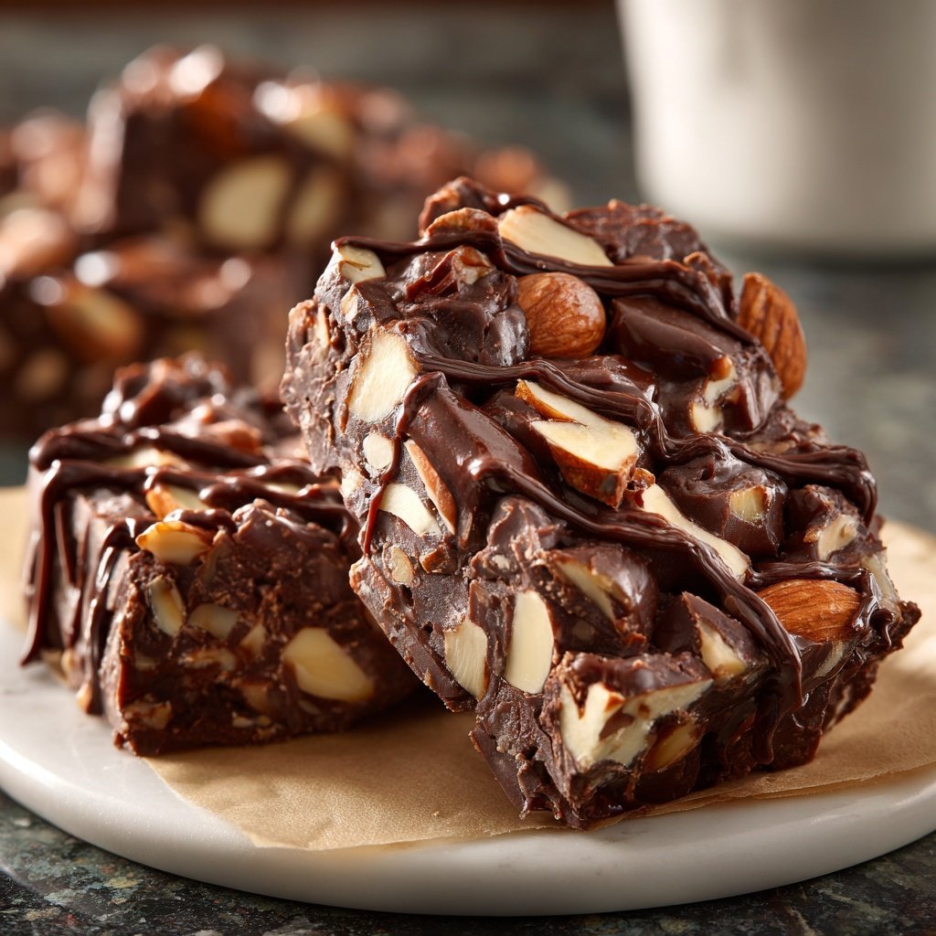 Chocolate Almond Snack Fudge