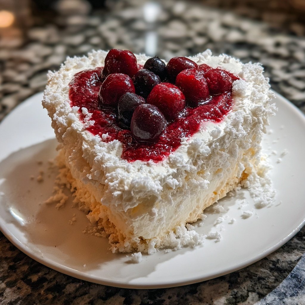Mini Heart Cake with Coconut Berry Cream
