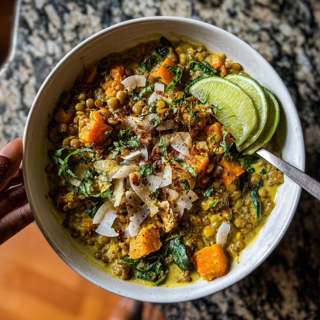 Jamaican Coconut Lime Lentil Bowl