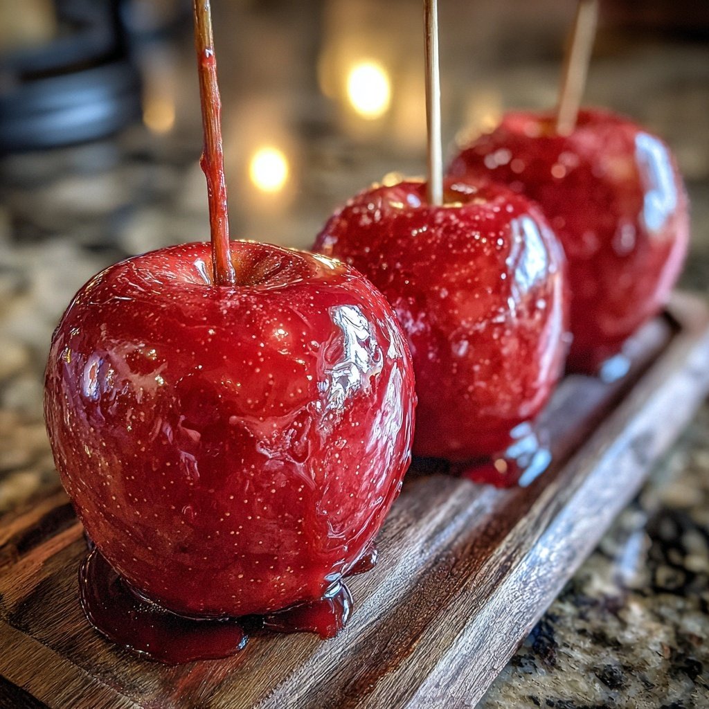 Glossy Cinnamon Candy Apples