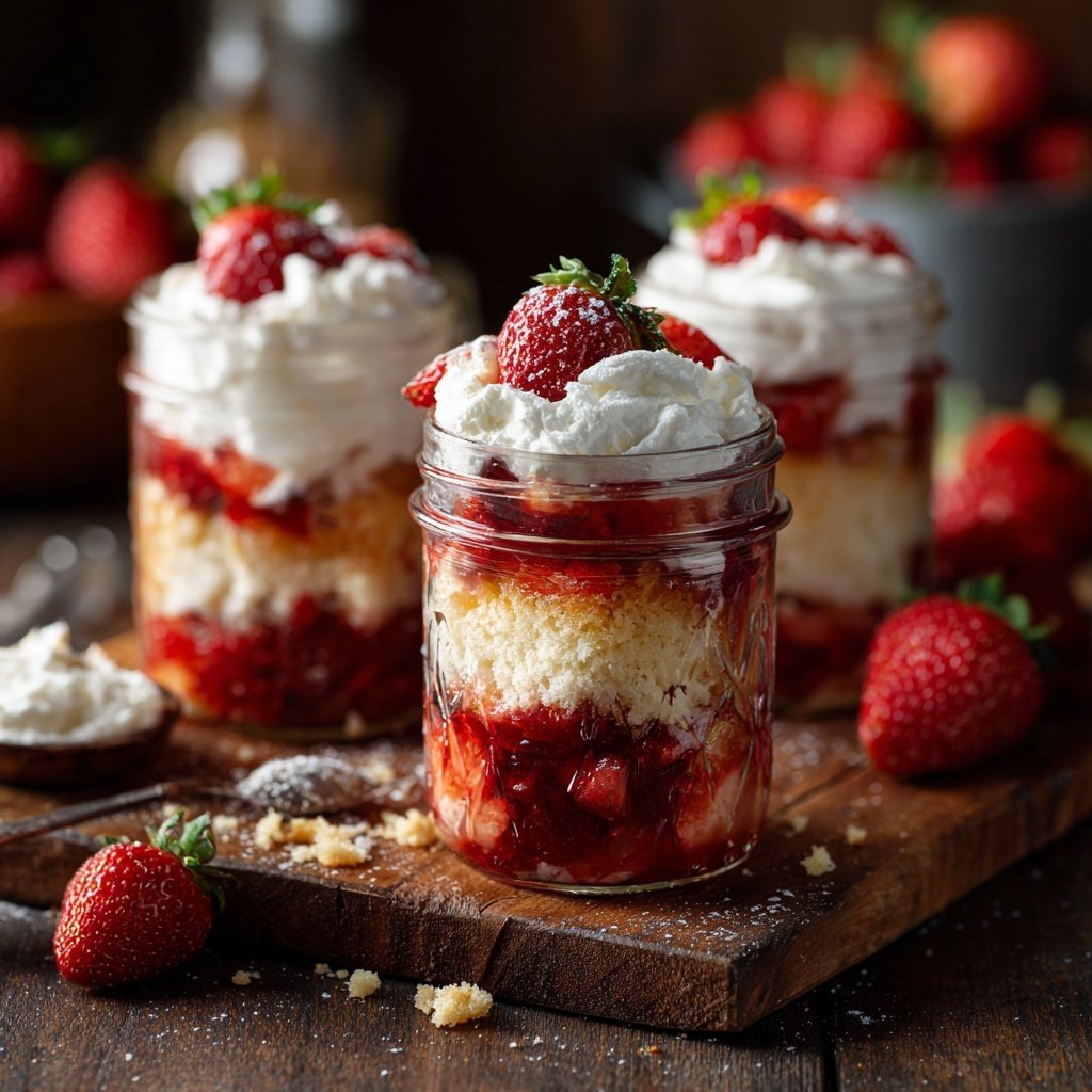 Strawberry Shortcake Mason Jars