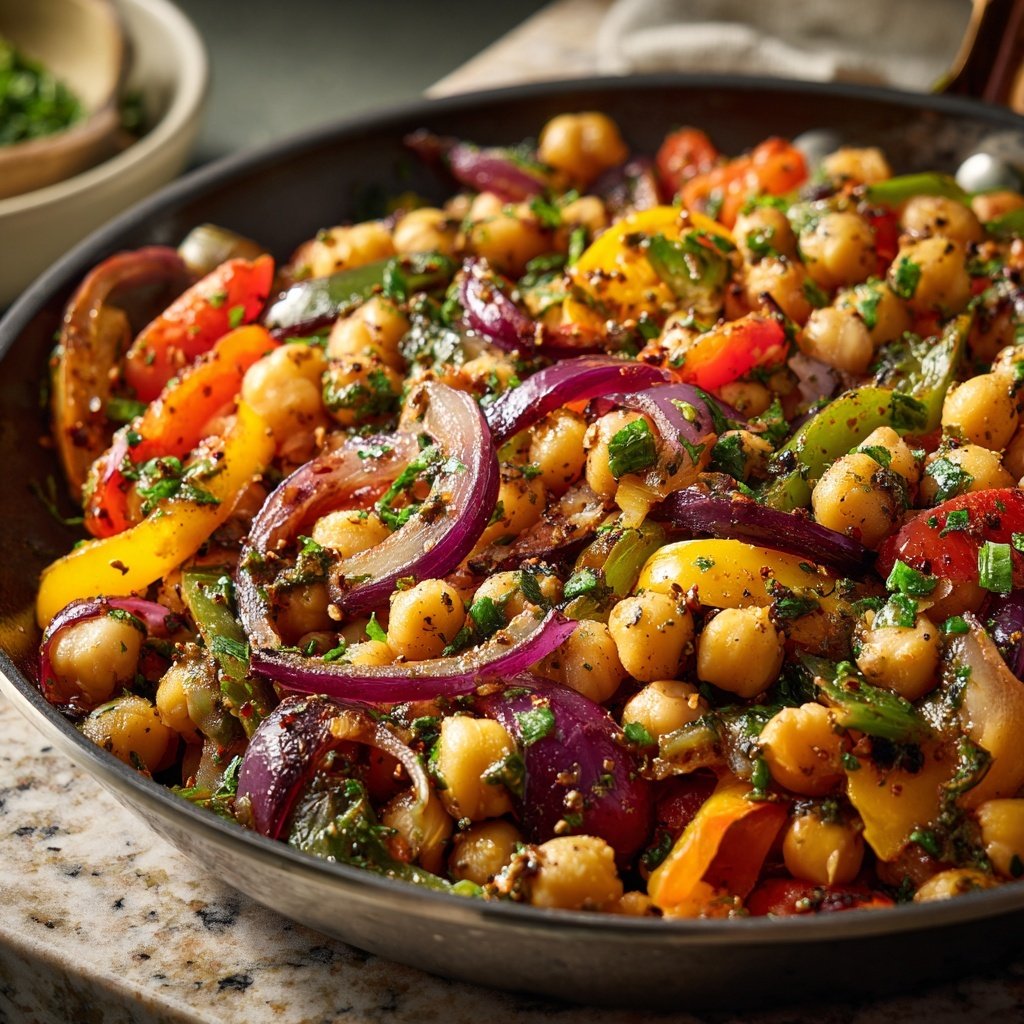 Healthy Dinner Chickpea Vegetable Skillet