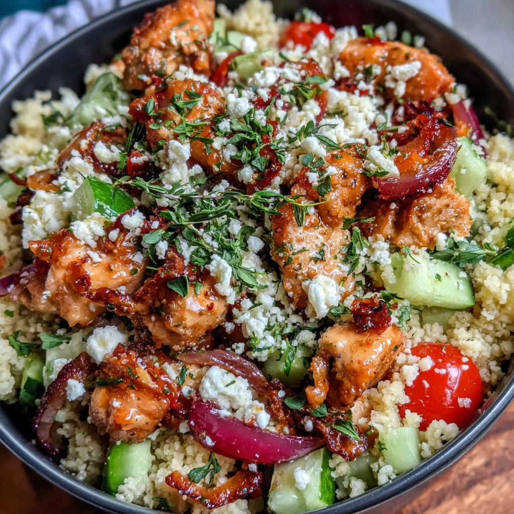 Mediterranean Chicken Couscous Salad